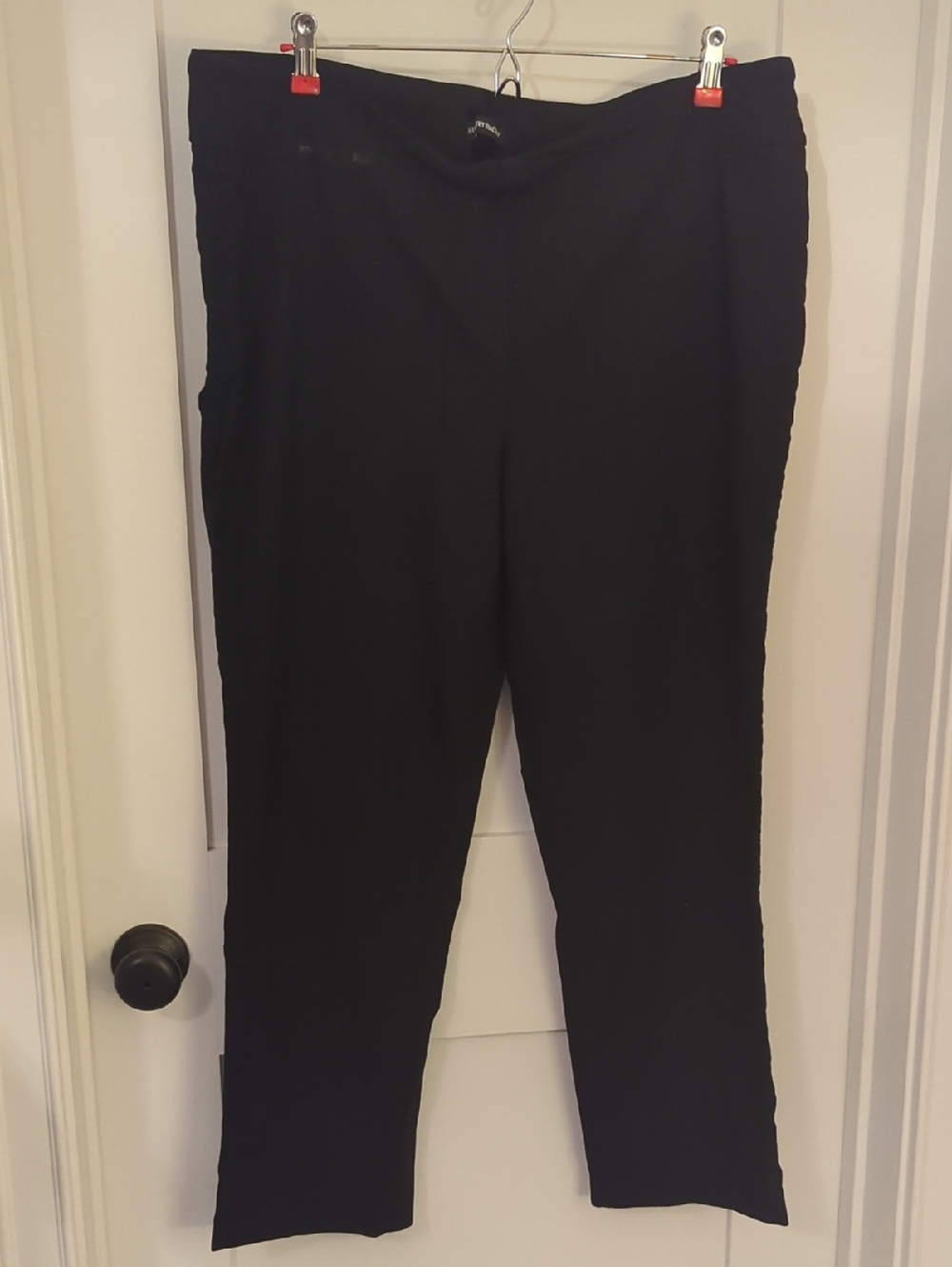 Hilary Radley Black Ankle-Length Pull-On Pants